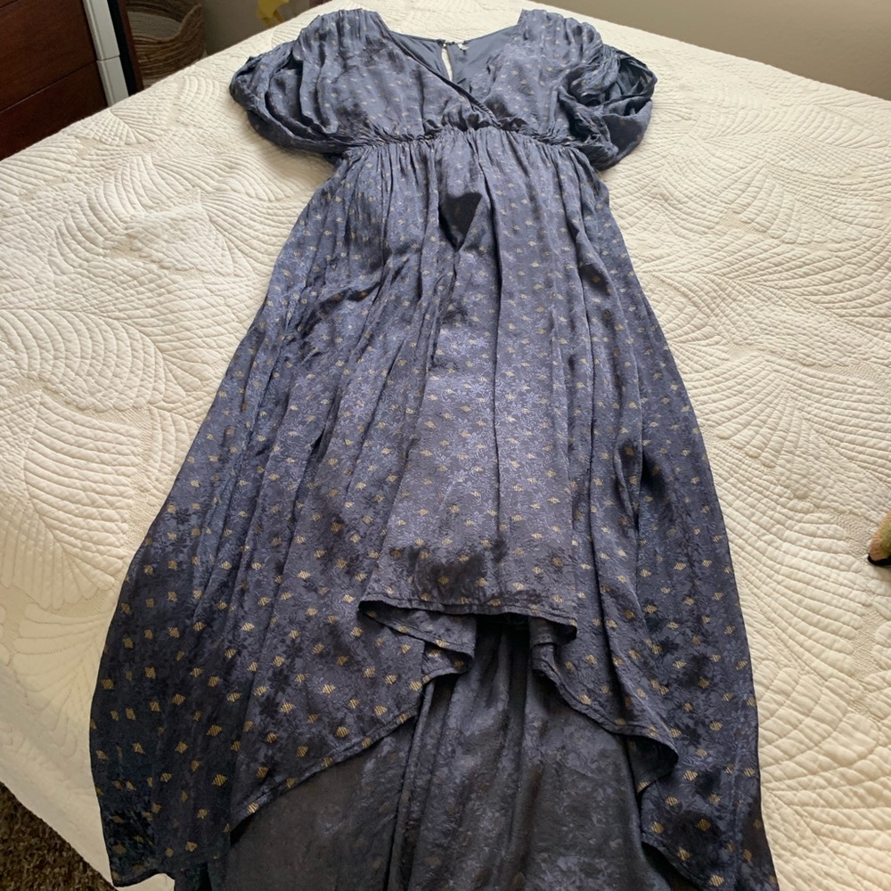 Free People blue and gold dress